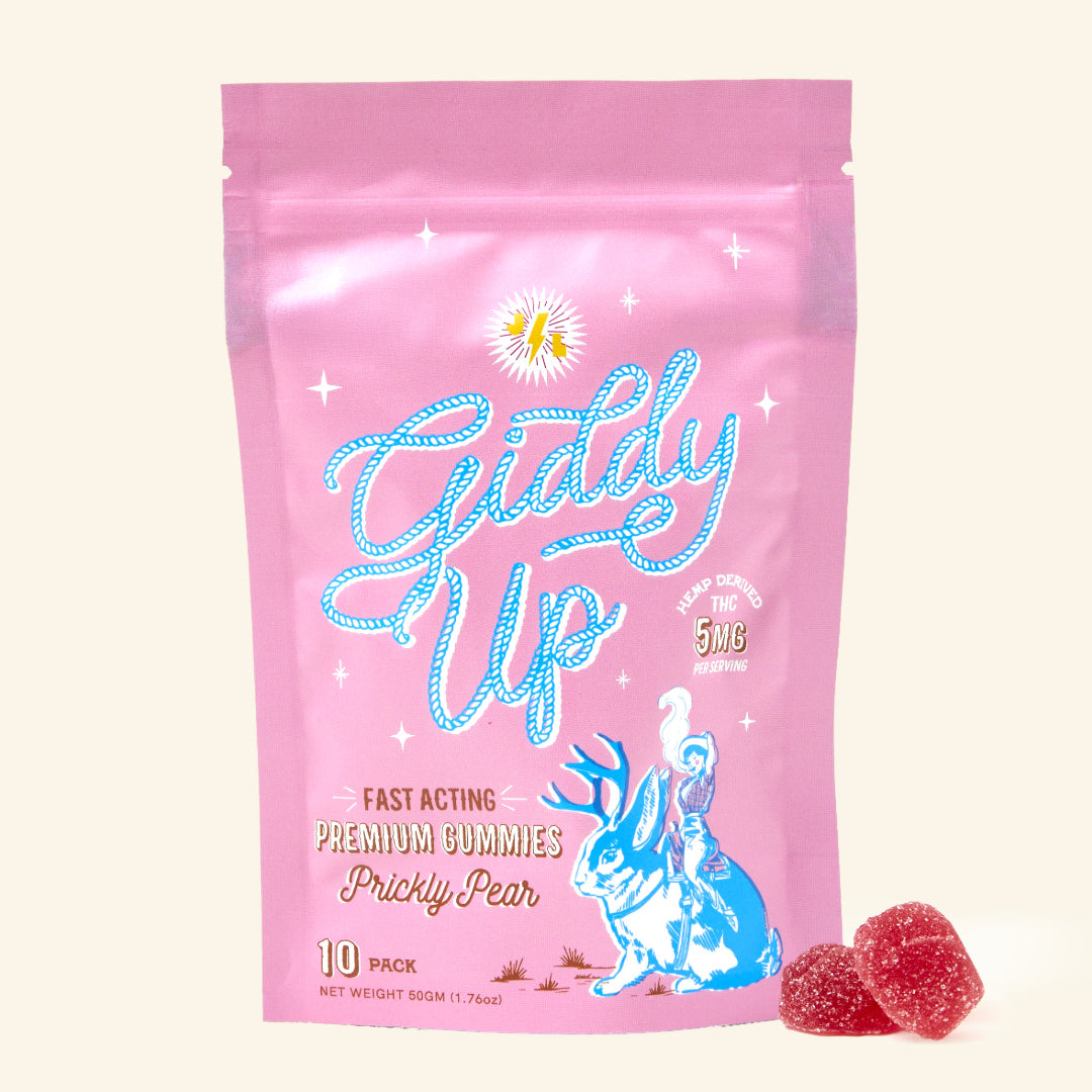 5MG THC Giddy Up Gummies in Prickly Pear (10 Servings)