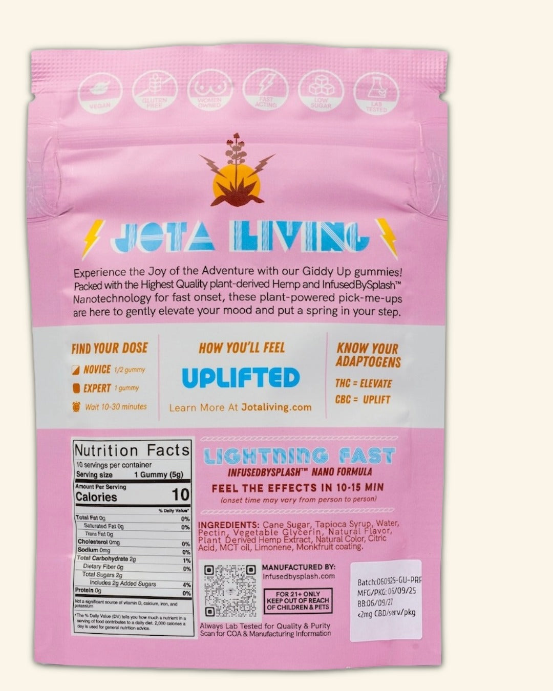 5MG Giddy Up Gummies in Prickly Pear (SOCIAL) with THC, CBC & Limonene