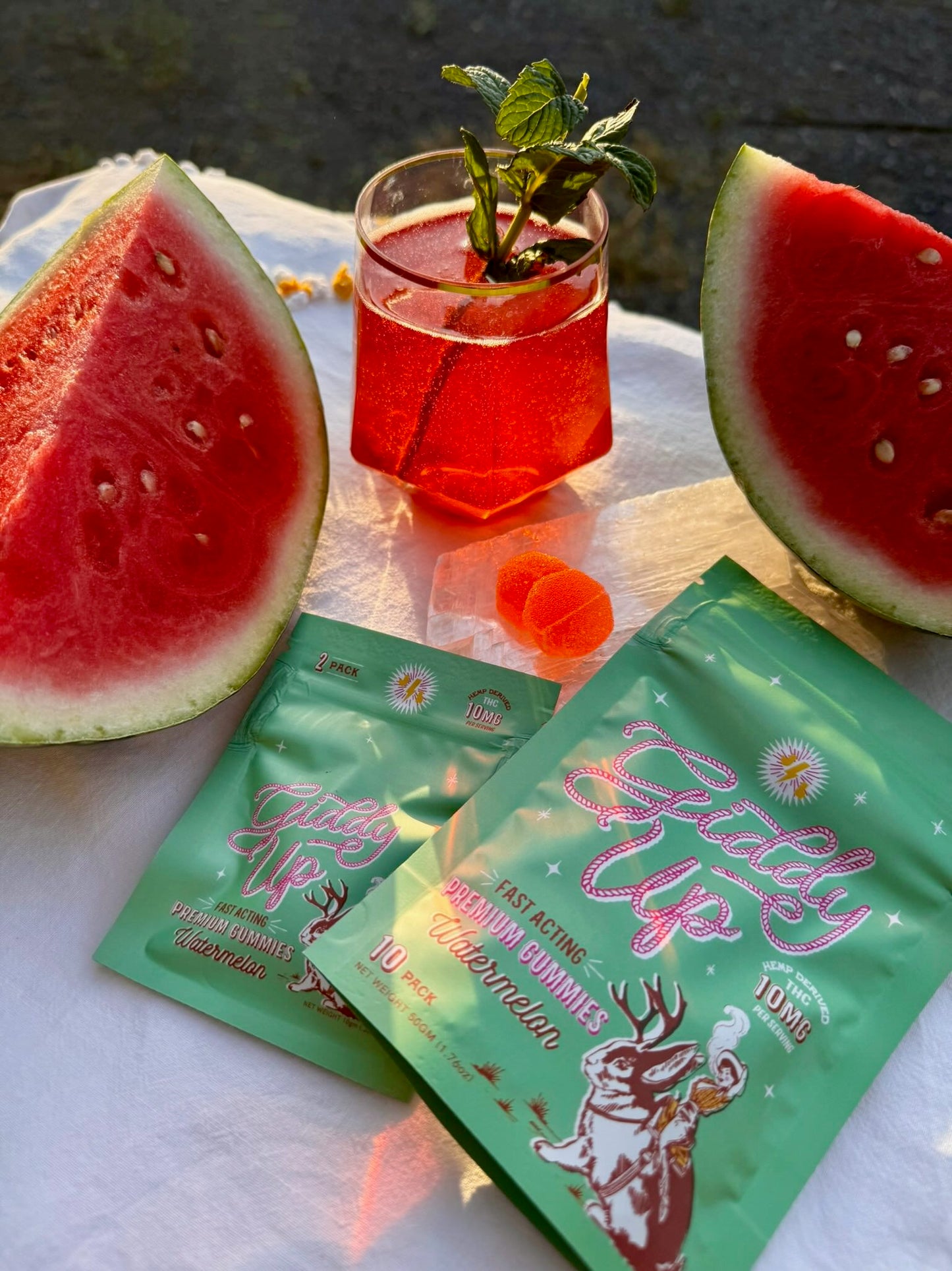10MG THC Giddy Up Gummies in Watermelon (10 Servings)
