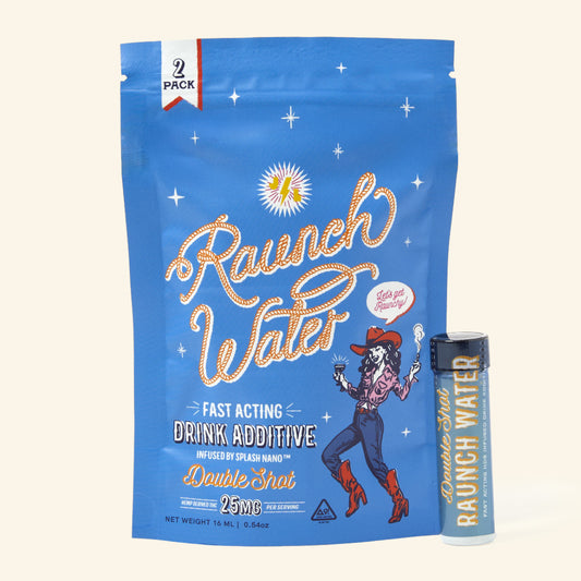25MG THC Raunch Water: Beverage Booster - 2 Discreet Vials