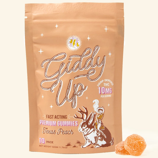 10MG THC Giddy Up Gummies in Texas Peach (SOCIAL)