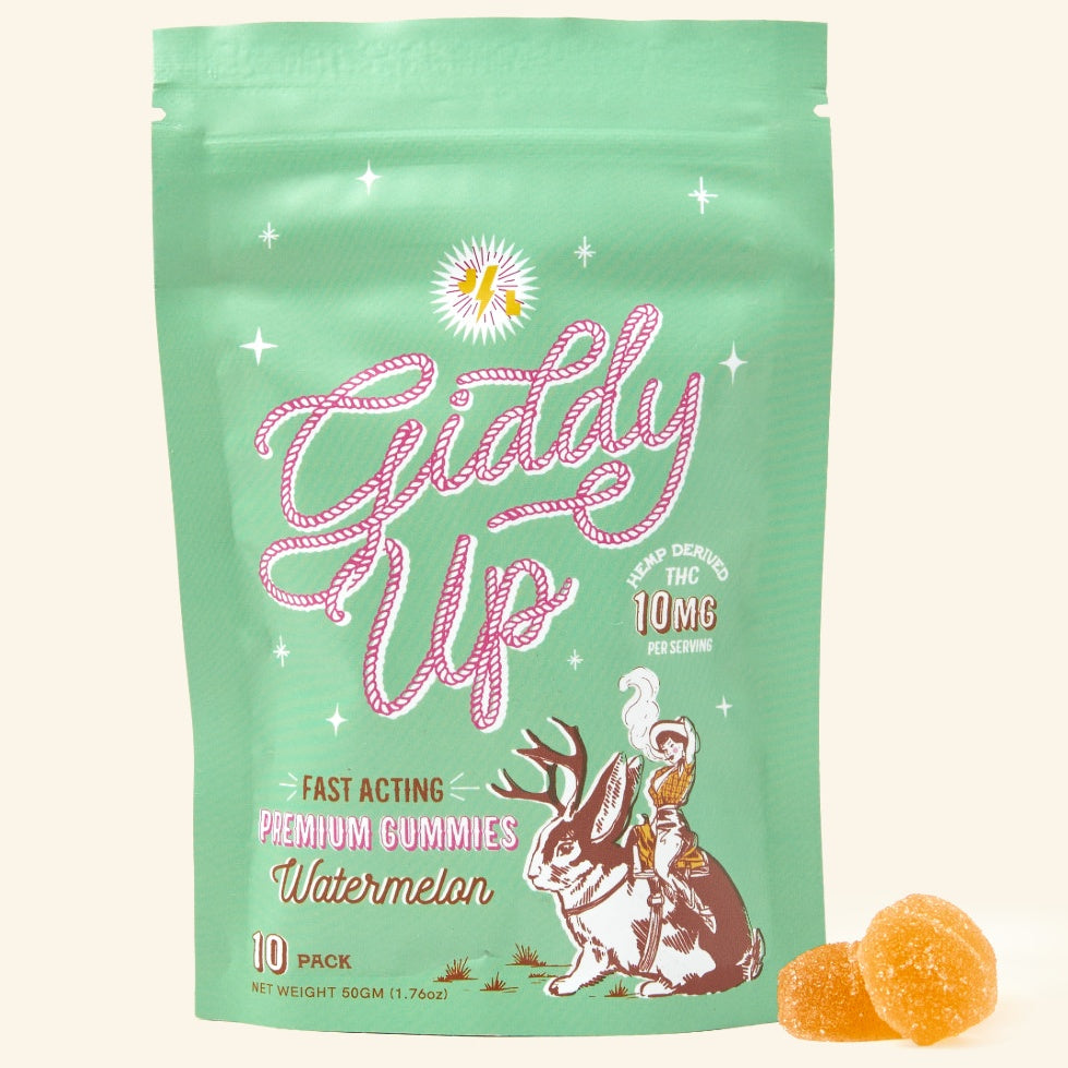 10MG THC Giddy Up Gummies in Watermelon (SOCIAL)